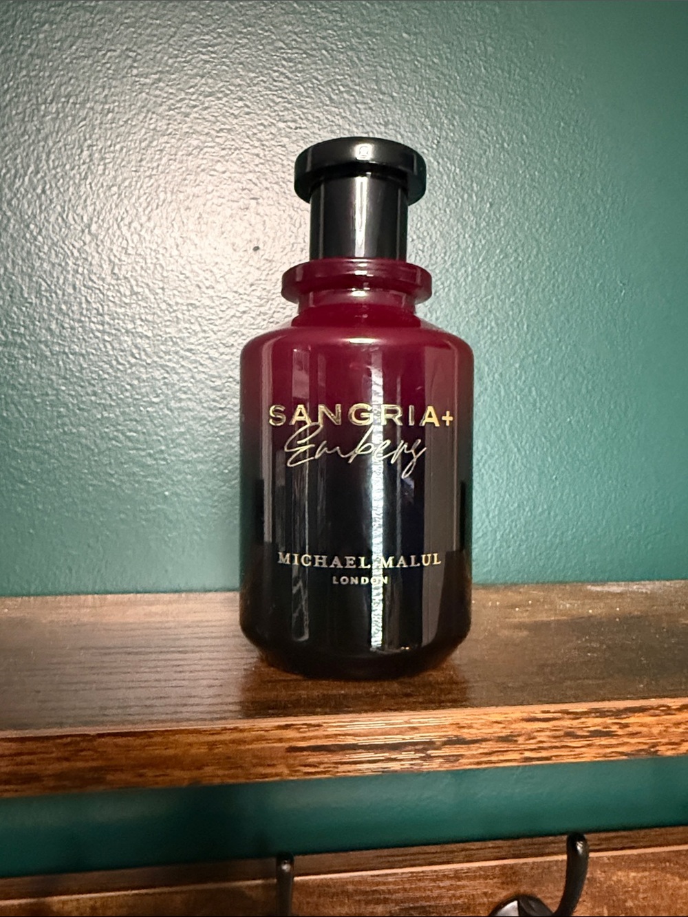 Signature by Sangria Black Glass Fragrance Bottle
